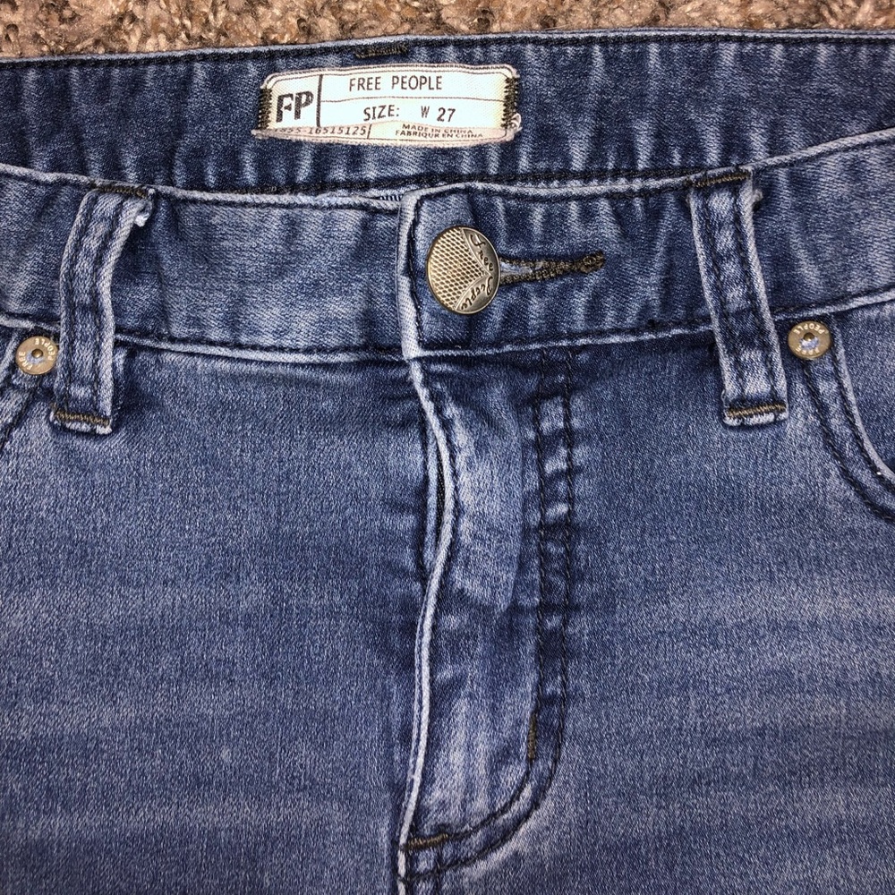 Free People Split Knee Skinny Jeans